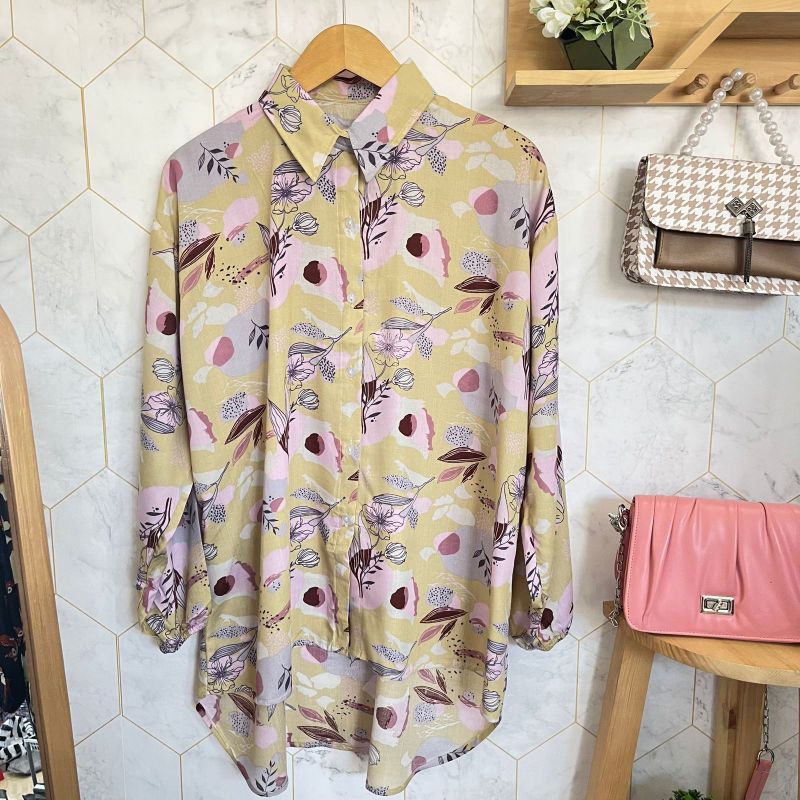 kemeja basis motif  Rayon Viscose