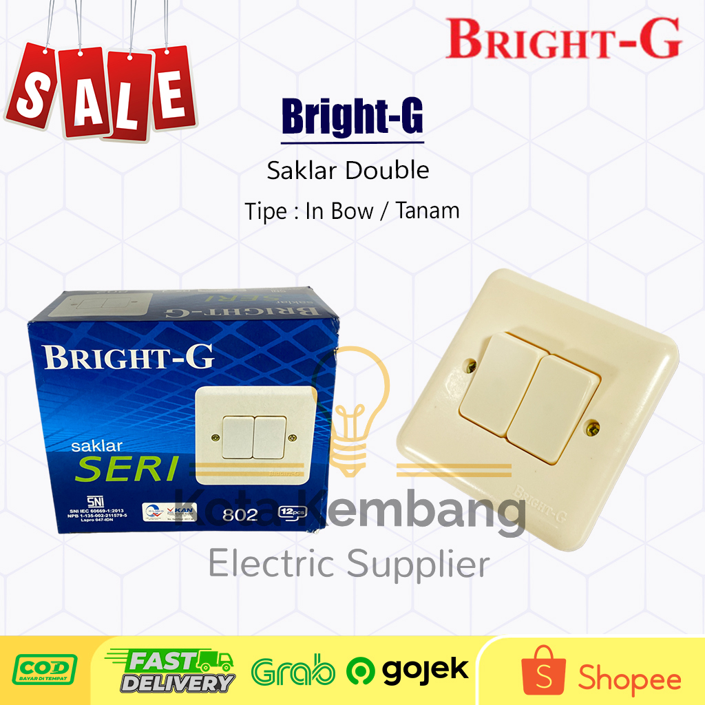 [PROMO] BRIGHT-G Saklar Seri Inbow / Tanam / Saklar Double IB Bright G