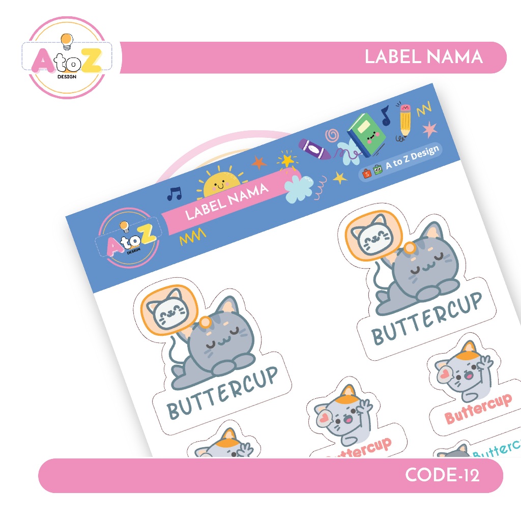 

Sticker / Label Nama Anak Murah Tema Kittens
