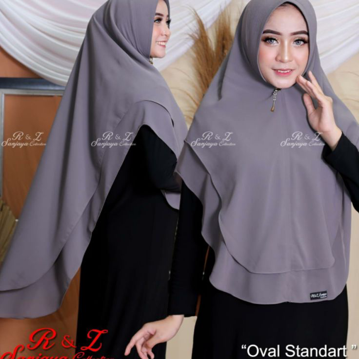Paling Popular KHIMAR CERUTY 2 LAYER SABRINA JUMBO/HIJAB KHIMAR OVAL STANDAR/KERUDUNG KHIMAR INSTAN 