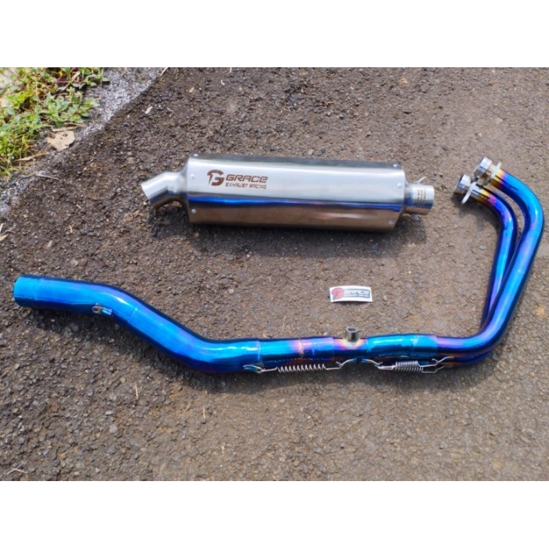 knalpot fullset ninja 250 , cbr250rr , r25/mt25 , z250 original grace tyoe rc-10