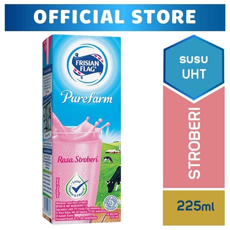 

Frisian Flag Susu Cair Uht Strawberry 225Ml