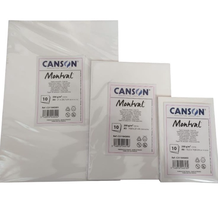 

Kirim Langsung canson montval watercolor paper A4/A5/A6 200gsm 10lembar (new cover) Best Seller