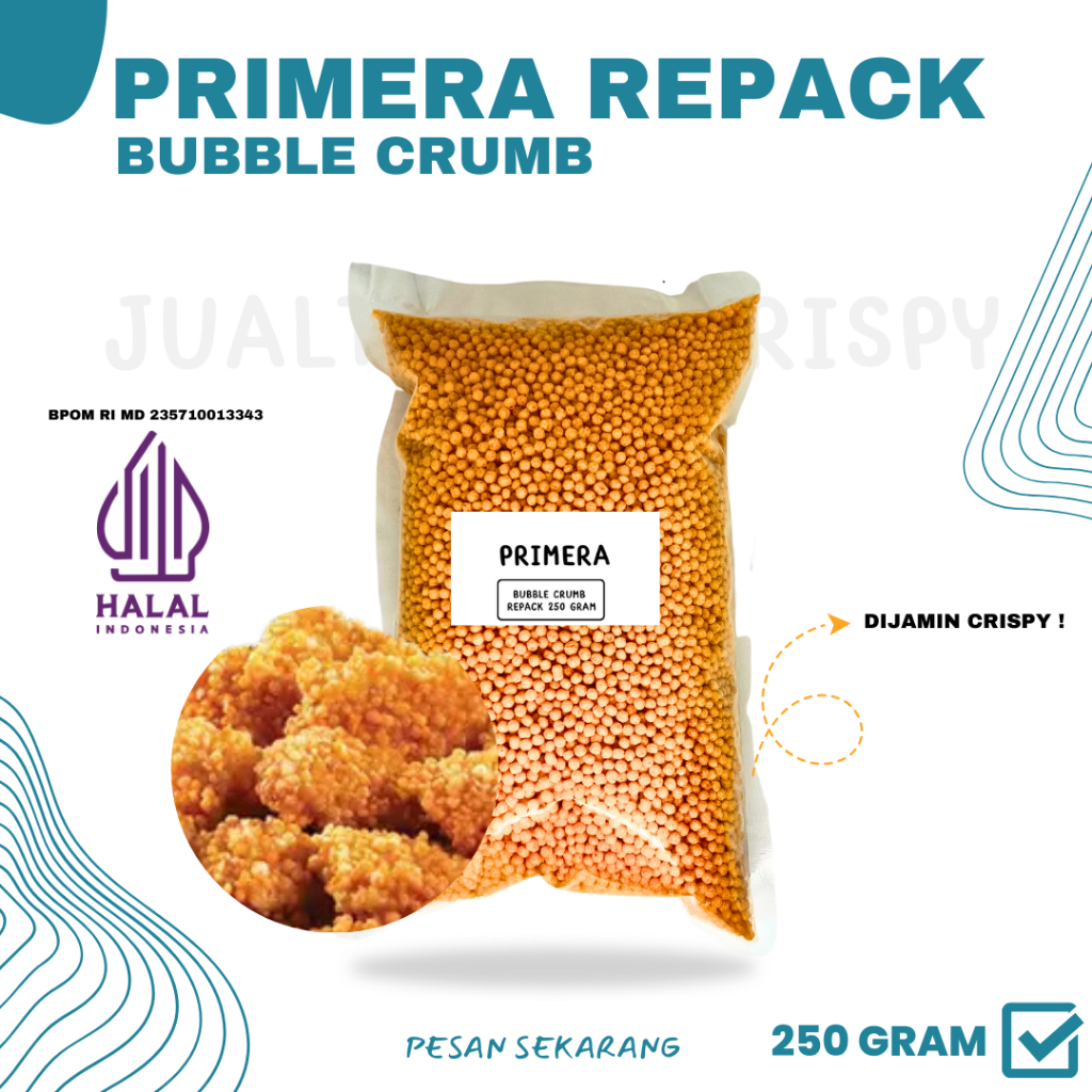 

REPACK 250 Gram Bubble Crumb Crispy / Tepung Primera Nugget Bubble Crumb Krispi