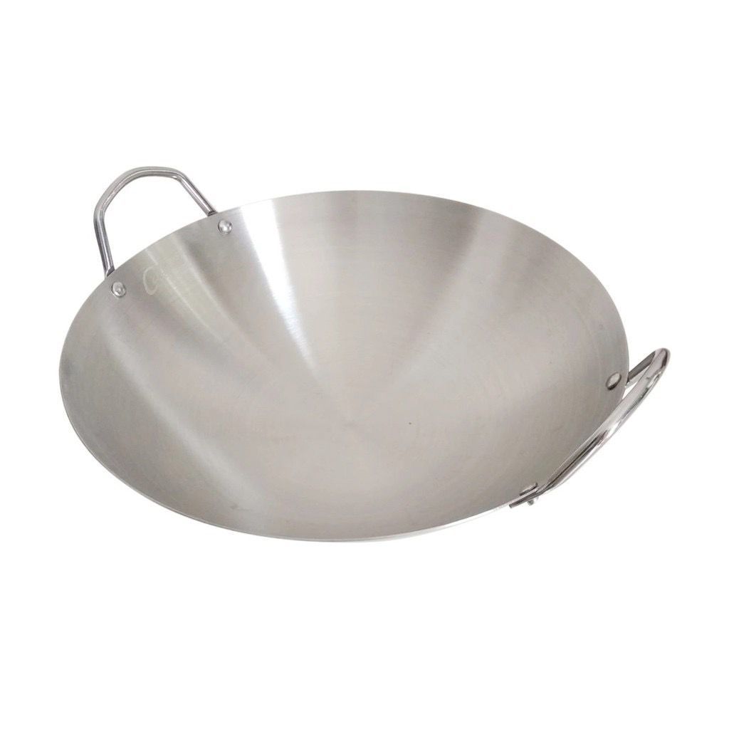 [ BISA COD ] Wajan/Kuali Stainless Steel/wajan penggorengan/ penggorengan wajan/kuali