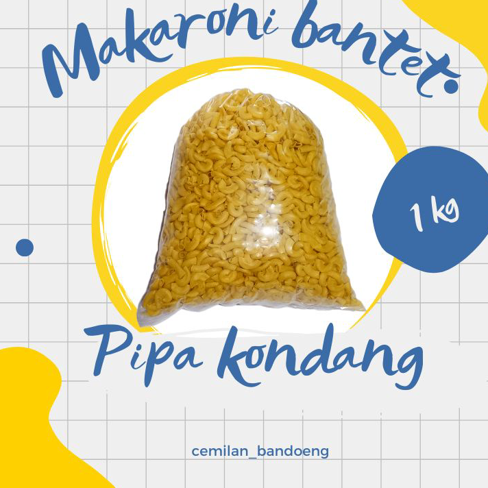 

Seller MAKARONI BANTET MENTAH MERK KONDANG ENAK 1 KG Terlaku.