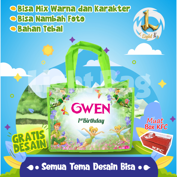 

TAS SOUVENIR ULTAH PETERPAN CUSTOM / TAS SOUVENIR PREMIUM / GRATIS DESAIN / BONUS FOTO ANAK / GOODIE BAG CUTE PETERPAN / TAS ULANG TAHUN PETERPAN / TAS ULTAH CUSTOM / TAS SOUVENIR 2 HARI JADI / TAS ULTAH / TAS ULANG TAHUN / BISA TAMBAH FOTO ANAK