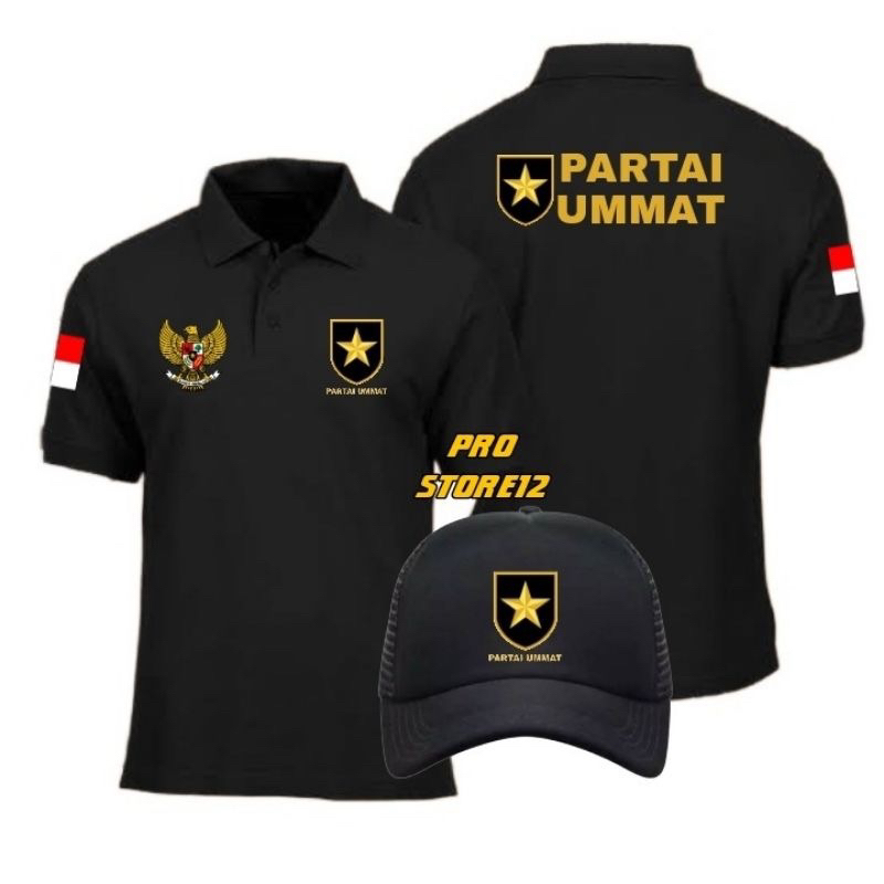 [COD] kaos polo premium partai UMMAT - bonus TOPI