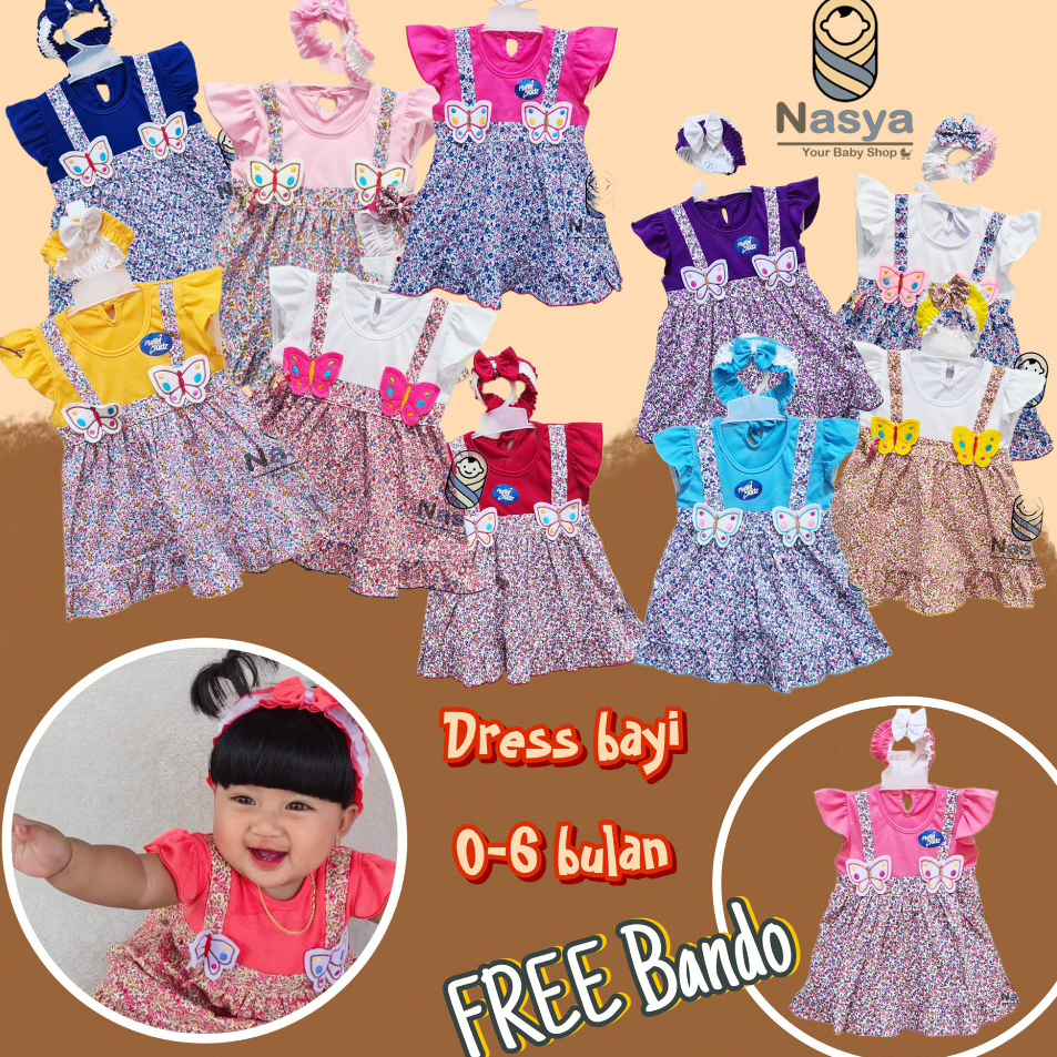 Hot Sale [ PROMO 10.10 ] [P-030] Dress Bayi perempuan / Dress Anak Perempuan Usia 0-6 Bulan Baju Bay