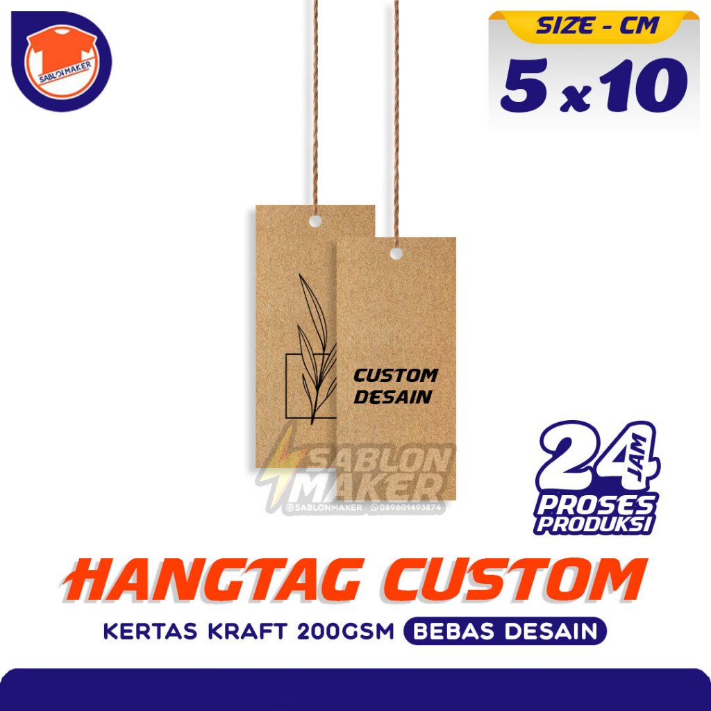 

Cetak hangtag label produk custom hang tag custom baju jilbab