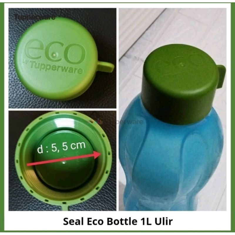 Seal ECO 1 liter / tutup ulir ORI Tupperware warna Random