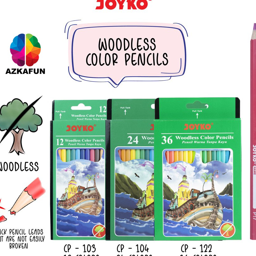 

Ready Pensil Warna JOYKO Panjang - colored pencils joyko Terupdate