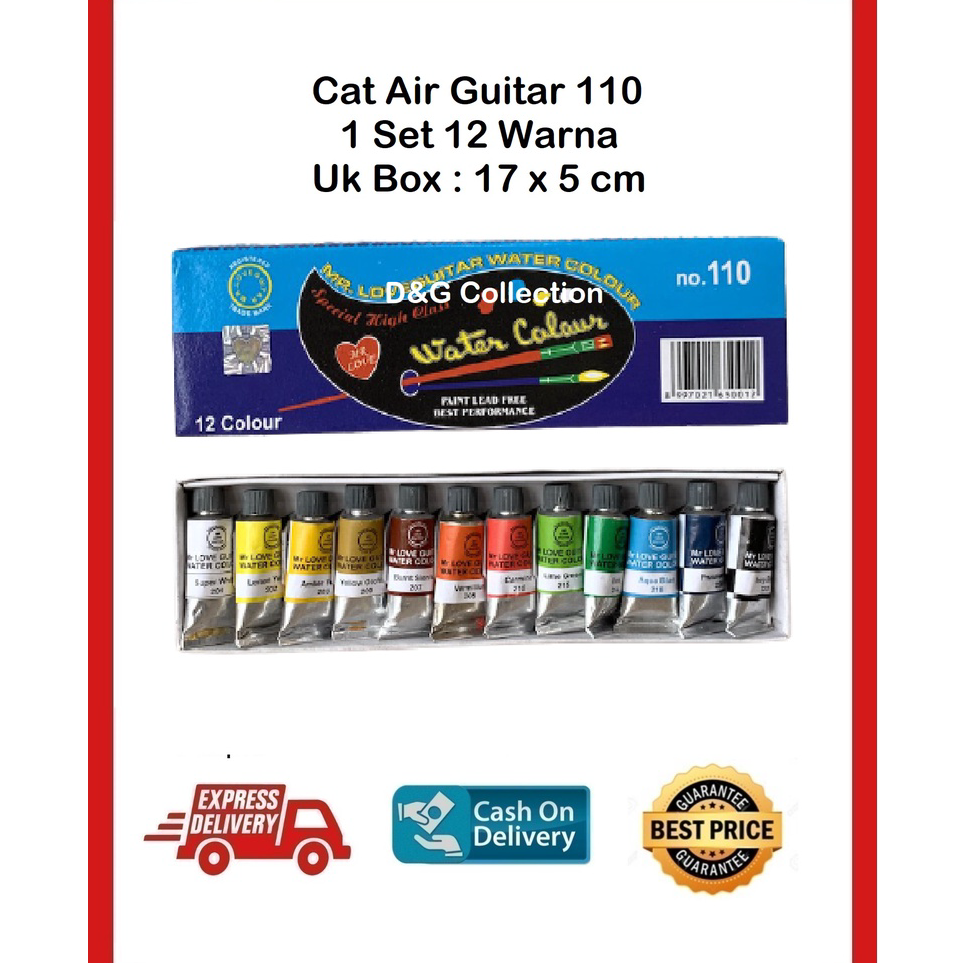 

Baru CAT AIR LOVE GUITAR 110 / MR LOVE GUITAR NO 110 WATER COLOR / CAT AIR LUKIS ↔✢❅