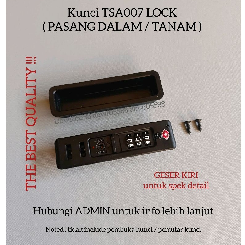 KUNCI TSA LOCK, KUNCI KOPER, LOCK TSA, GEMBOK TSA, KUNCI KOMBINASI TSA ORIGINAL