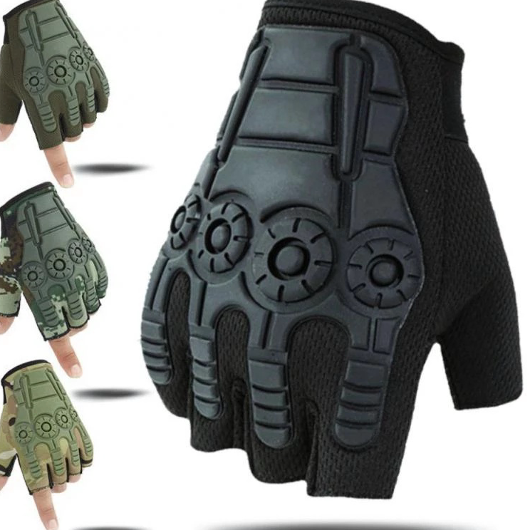 _JcT Sarung Tangan 6015B Motor Elastis Setengah Jari MTG001 Half Finger Gloves l Murah ★★★.