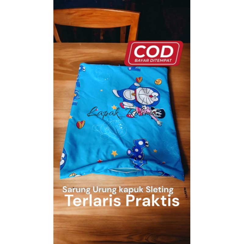Urung Bantal Kapuk Motif Bahan Sprei & Urung Kapuk Resleting Untuk Diisi Kapuk Bukan Bantal