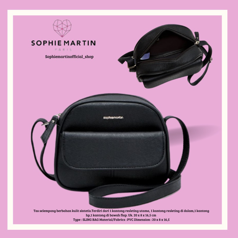 Tas Sling Bag Mini Wanita Selempang Remaja Kekinian Korea Sophie Martin Official Delyon