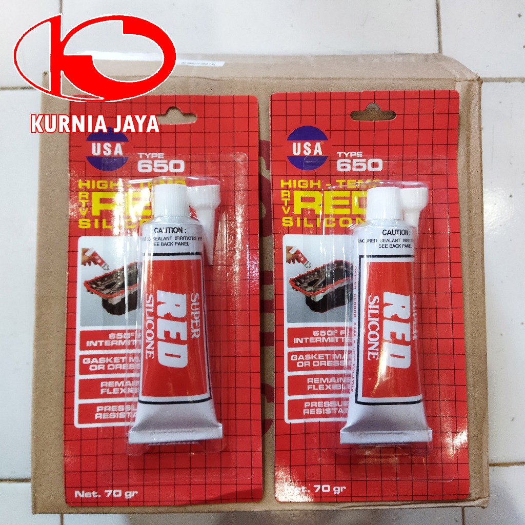 

RED SILICON Lem Silicon USA 70 Gram Original USA Lem Perekat Gasket