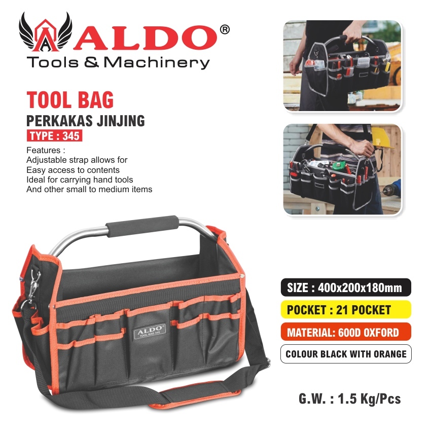 TOOL BAG PERKAKAS JINJING / TAS PERKAKAS JINJING / TOOL HAND BAG ALDO