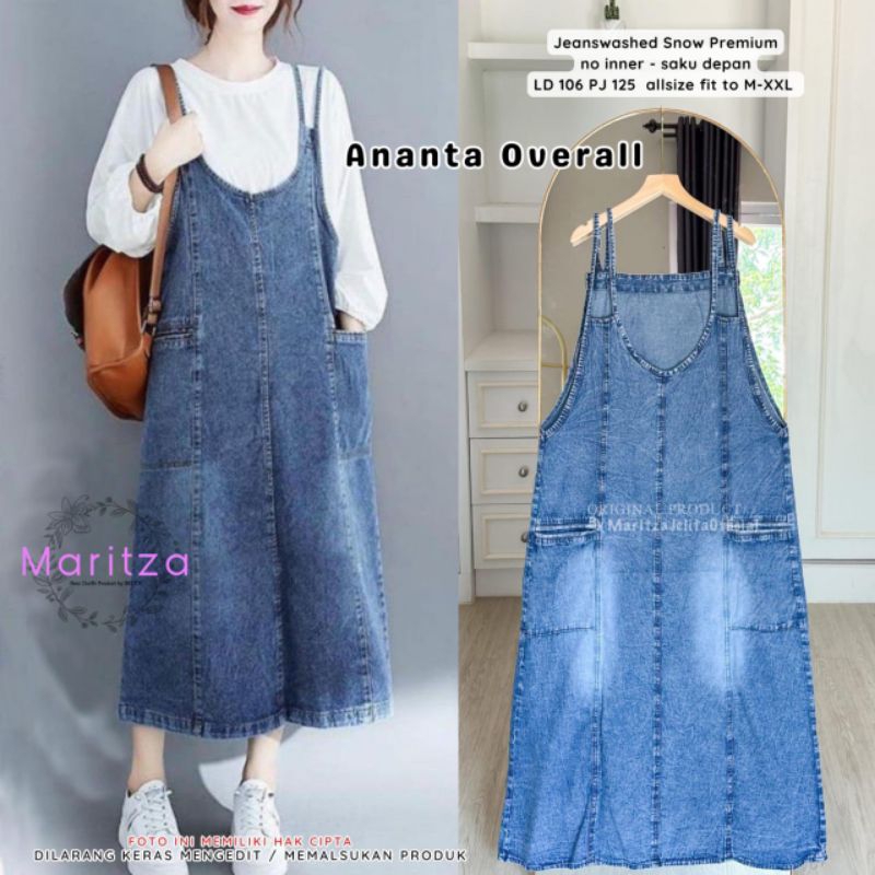 ANANTA OVERALL BY MARITZA / Overall Jeans / Overall Midi