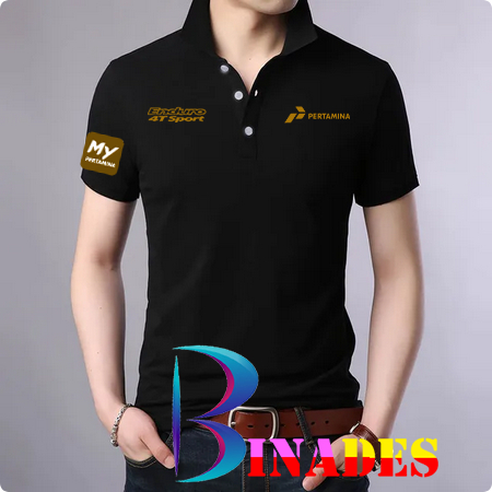 Jual Baju tshirts Kerah Model Kaos Kerah PERTAMINA ENDURO 4TSPORT logo dada Binades