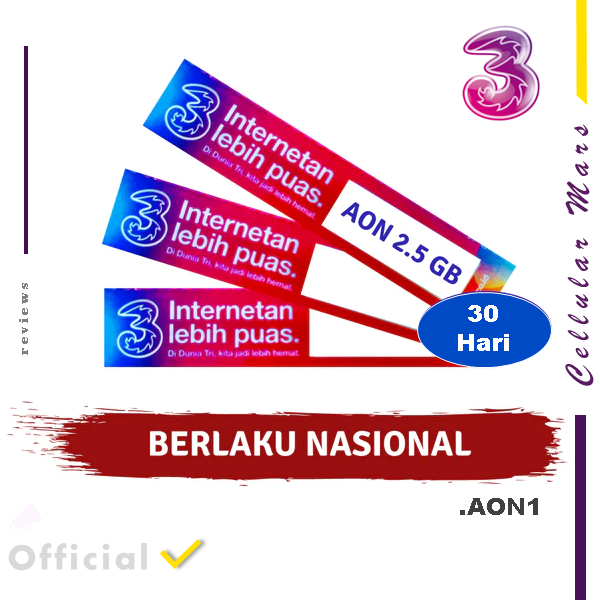 Voucher Tri Aon1 Nasional, voucher kuota Tri AON 1 kuota Three Happy