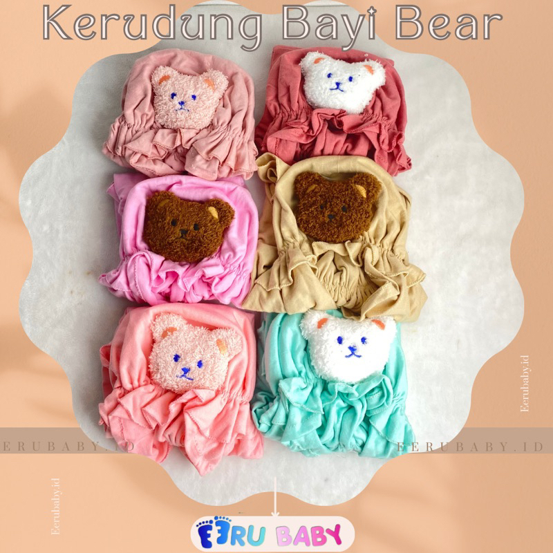 Kerudung Anak Boneka Cantik 6-18 Bulan Eeru Baby bswm 31