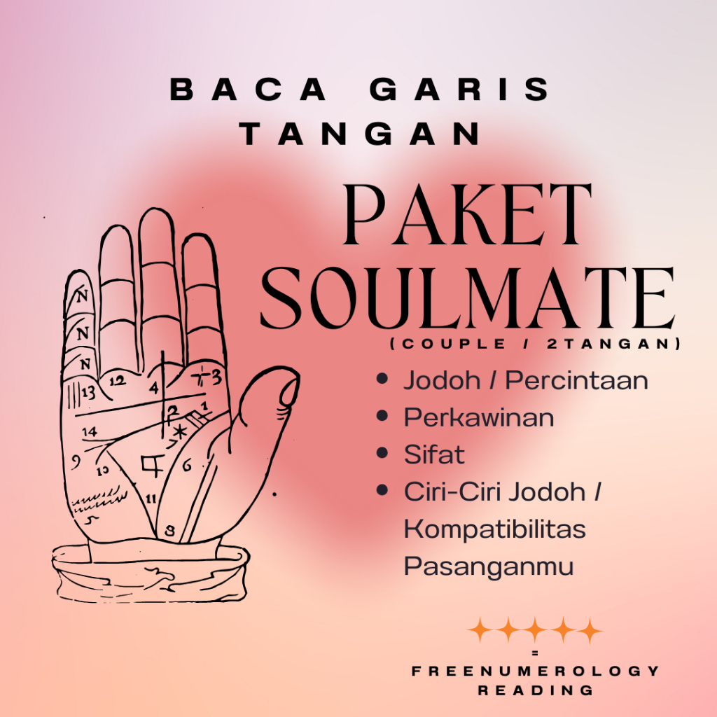 Konsultasi Baca Garis Tangan / Reading Palmistri Profesional SOULMATE (Percintaan, Jodoh, Perkawinan