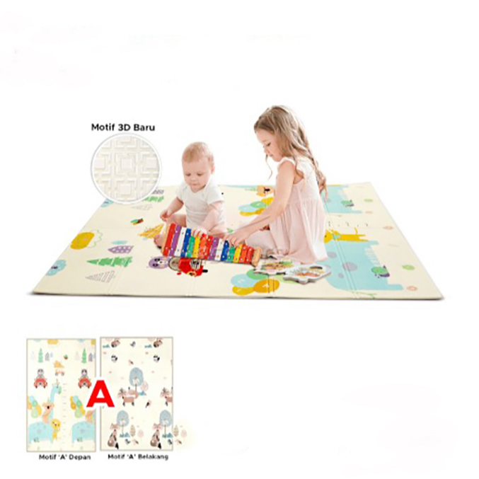MATRAS BAYI 180x200cm PLAYMAT BAYI 2 SISI KARPET LIPAT ANAK WATERPROOF / BAYI TIKAR LIPAT FOAM MATRA