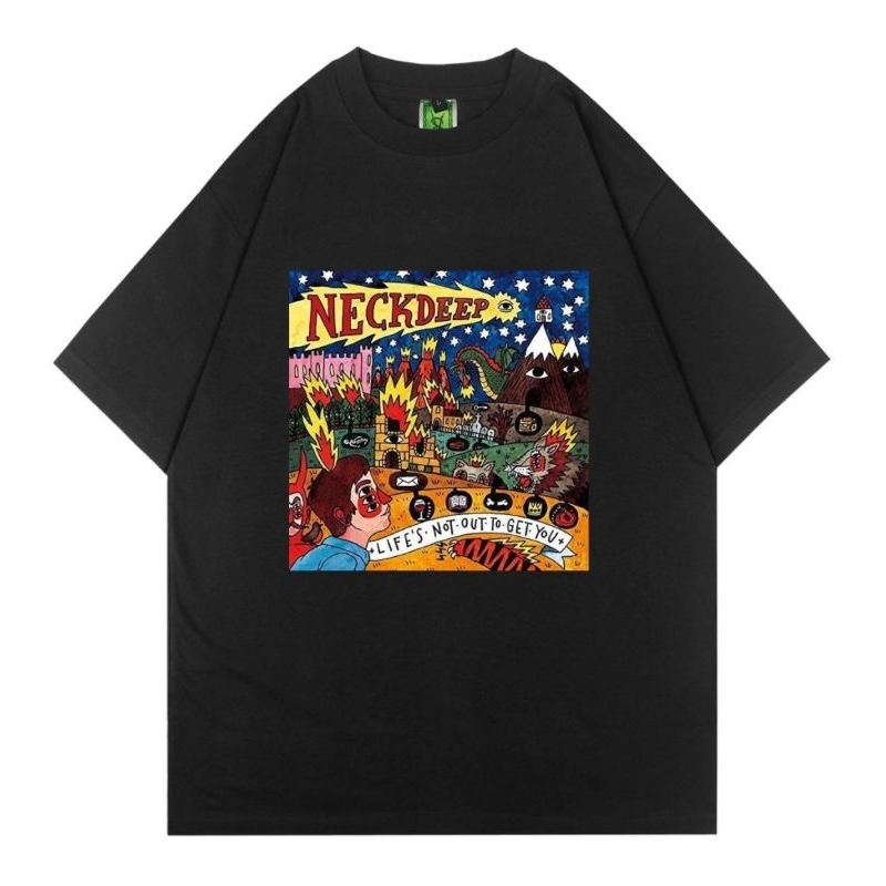 kaos neckdeep distro tshirt oversize atasan wanita voski