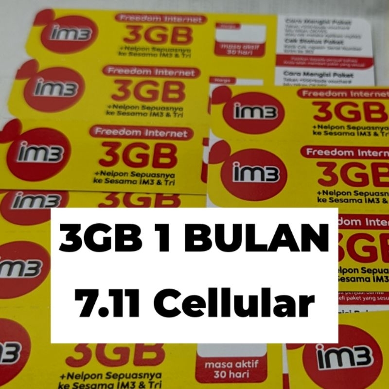 VOUCHER INDOSAT 3GB 1BULAN