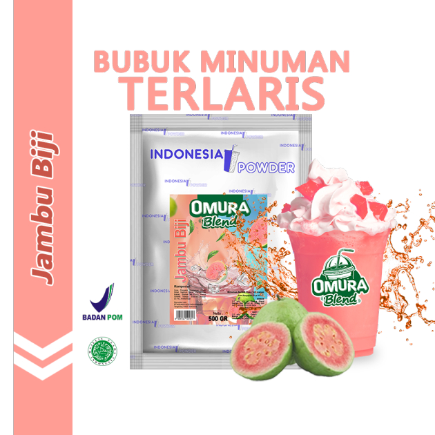

OMURA Blend Bubuk Minuman Premium Rasa Jambu Biji Powder Drink 500 GR Omura Powder