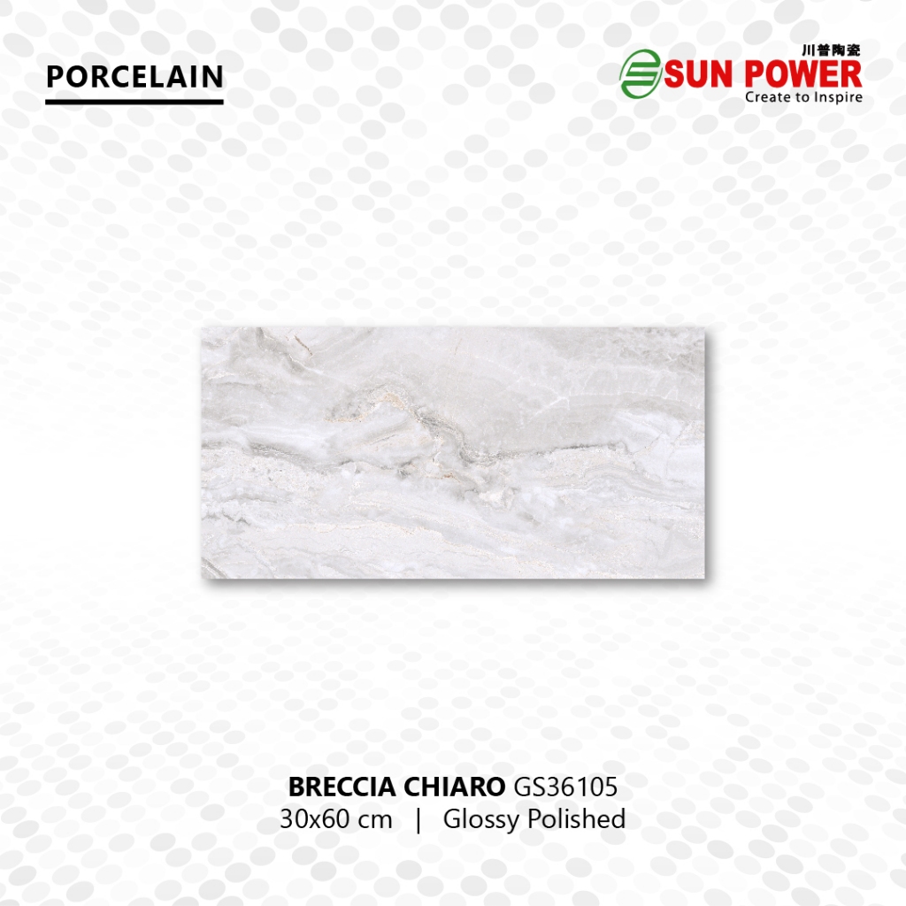 Granit Dinding Glossy Polished - Breccia Series 30x60 | Sun Power