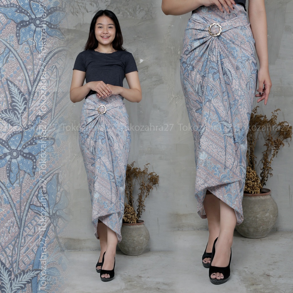 Rok Lilit Serut Bawahan Kebaya Motif Campuran