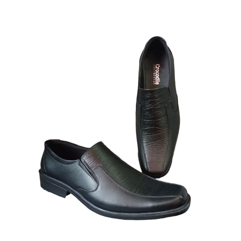 sepatu pantofel kulit asli