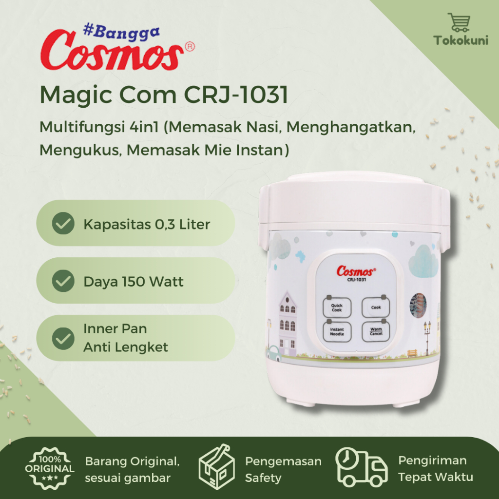 Rice Cooker Digital Mini Cosmos CRJ-1031 | Magic Com Mejikom Mejicom Kecil untuk Anak Kos