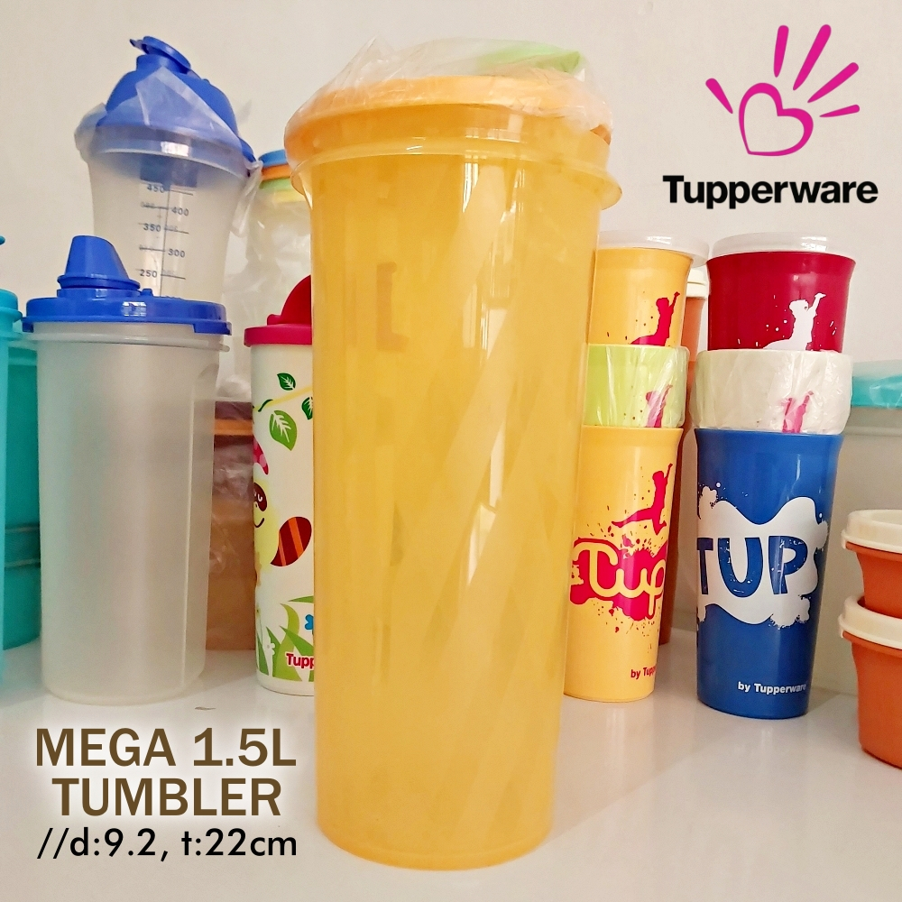 TUPPERWARE MEGA TUMBLER 1.5L Botol Air Minum