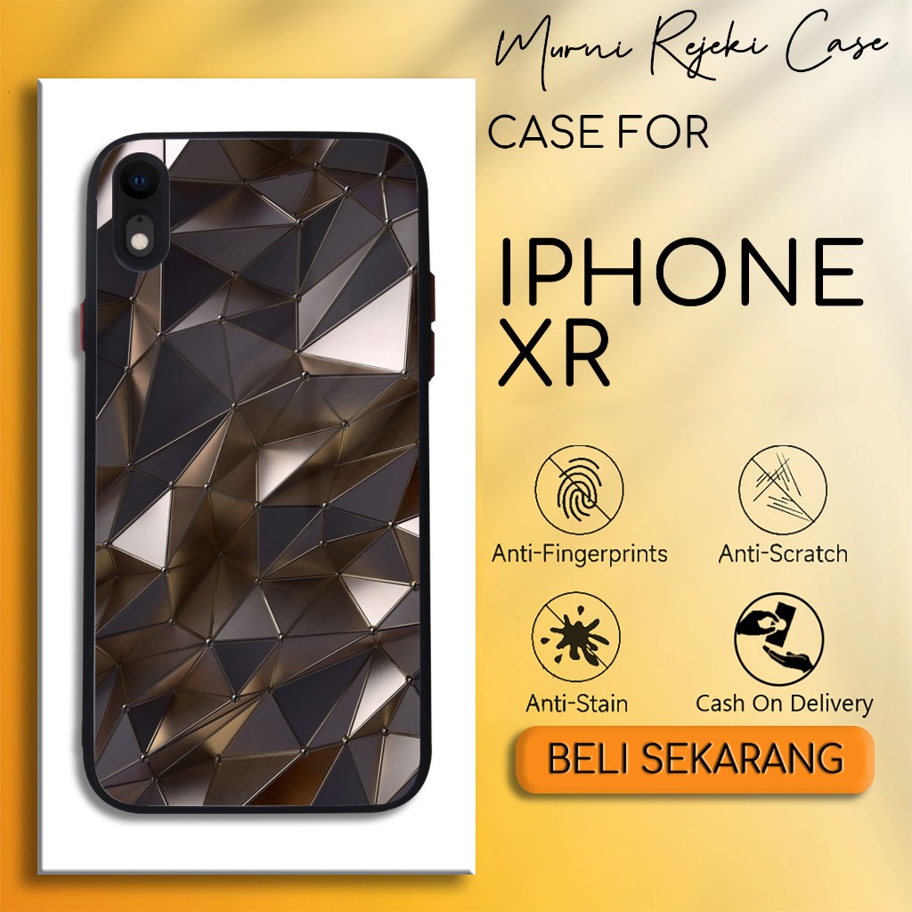 Murni Case IPHONE XR Motif gambar Abstrak kubik Case Terbaru Termurah Pelindung Hp Lucu Terlaris Cas