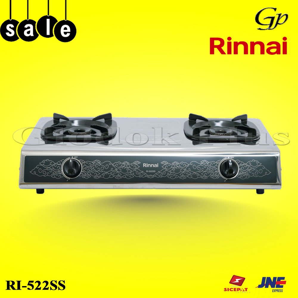 Rinnai RI-522SS Kompor Gas 2 Tungku ri 522SS rinai ri522ss garansi resmi
