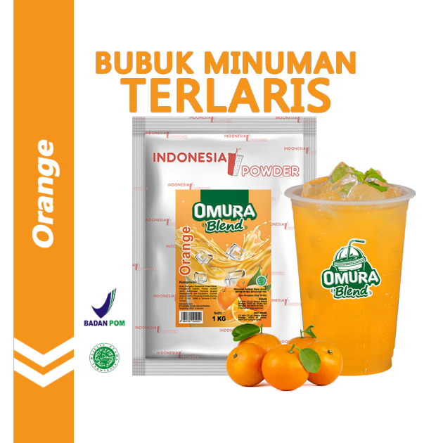 

OMURA Blend Bubuk Minuman Premium Rasa Orange / Jeruk Powder Drink 1 Kg Omura Powder