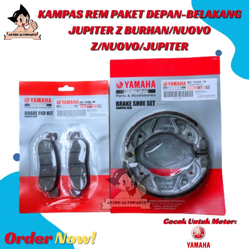 KAMPAS REM PAKET DEPAN+BELAKANG JUPITER Z BURHAN/NOUVO Z