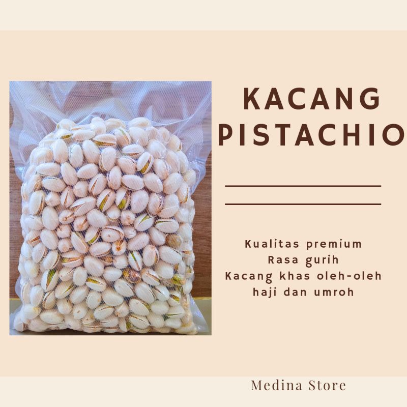 

Kacang Pistachio 500gram | Kacang fustuk premium | Kacang ketawa oleh oleh haji dan umroh