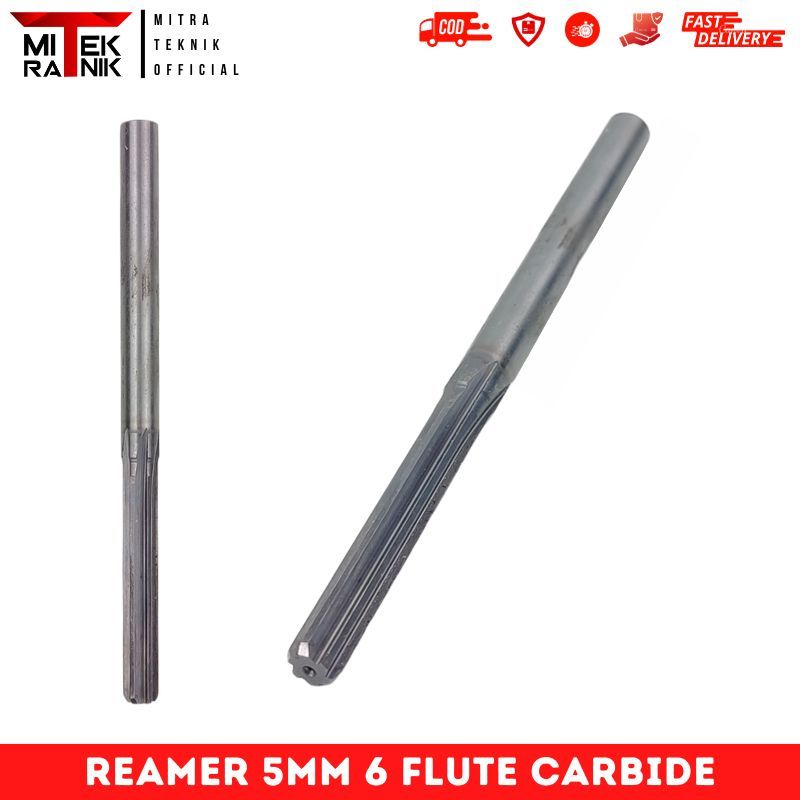 Reamer Mesin 5mm Reamer Bosh klep 6 Flute Carbide