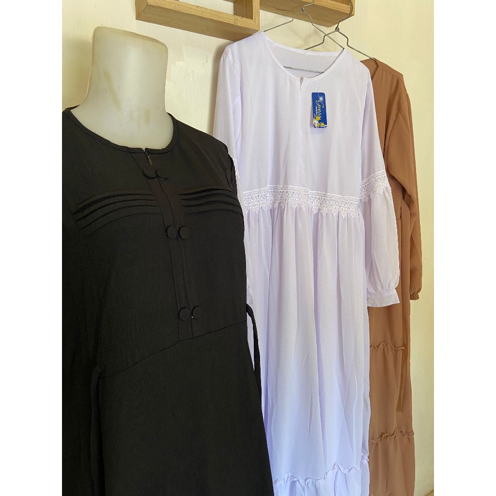 Dress Gamis Syari Sifon Ceruti Premiun