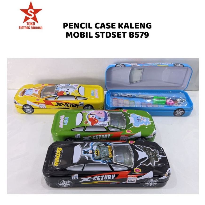 

PC KALENG MOBIL STDSET B597 / Pencil Case / Tempat Pensil Set