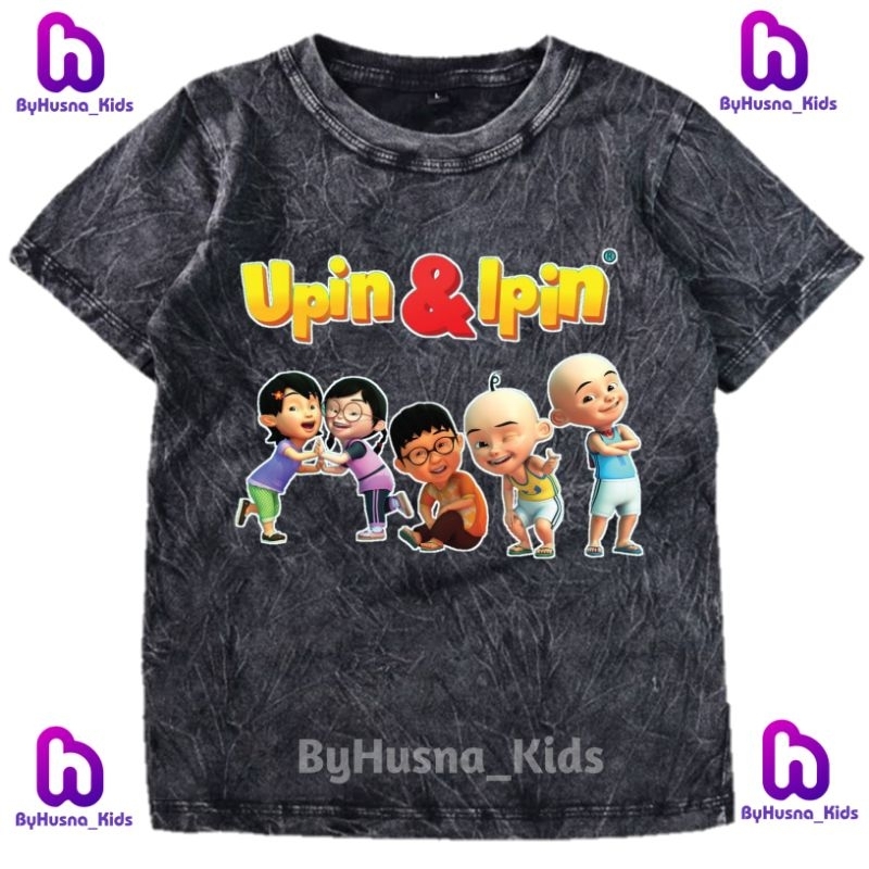UPIN DAN IPIN BAJU WASHED ANAK KAOS ANAK UPIN DAN IPIN ATASAN ANAK PAKAIAN ANAK CEWEK ANAK COWOK UNI