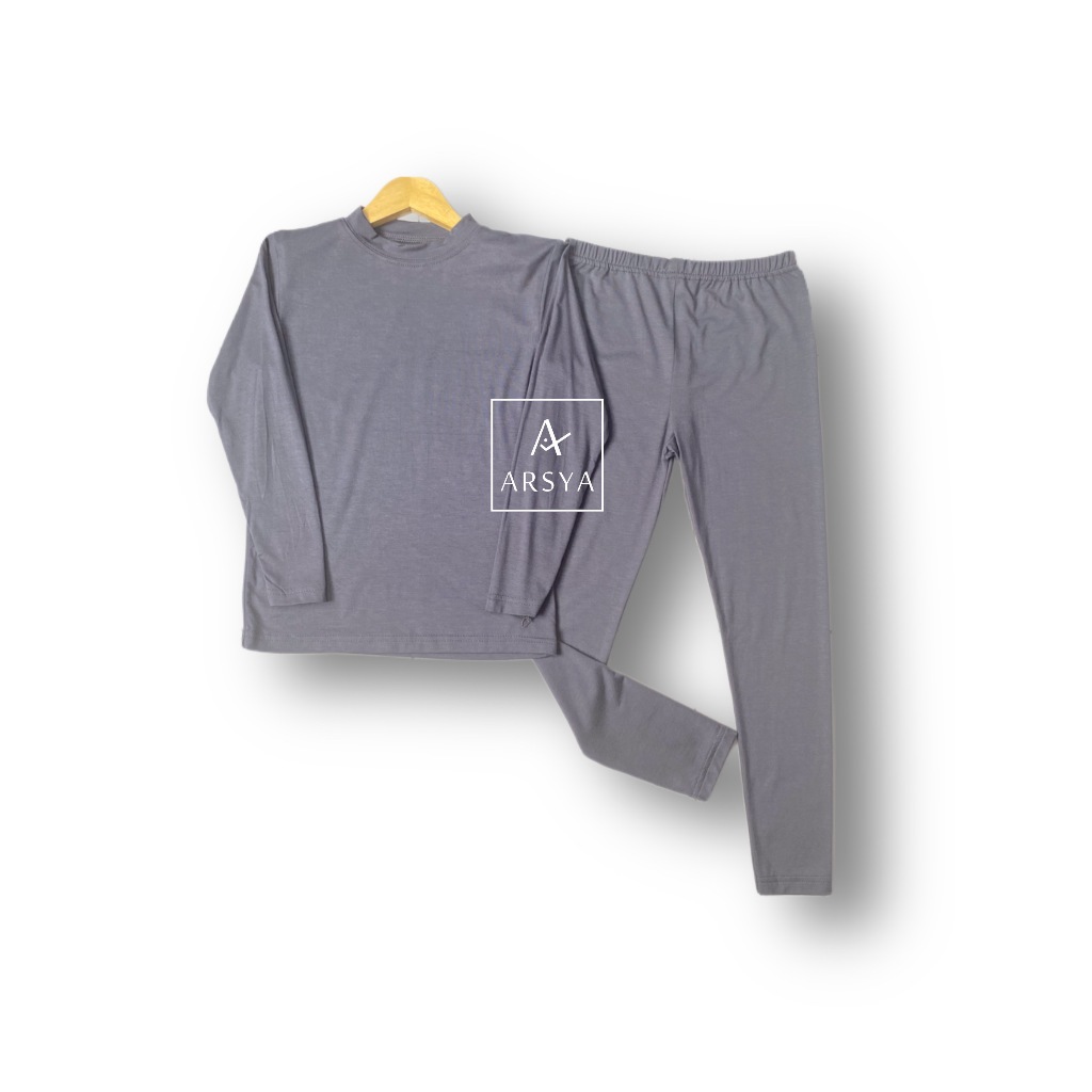 Baju Setelan Manset Anak Warna ( Abu tua ) Manset Anak Usia 1-12 Tahun / Manset Anak Perempuan / Man