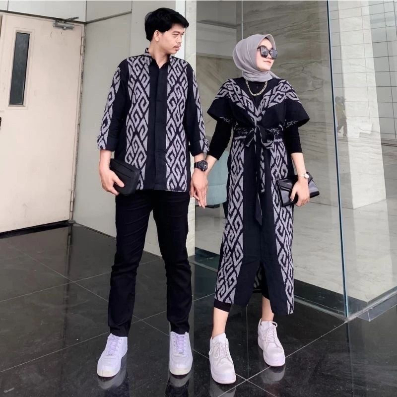 (READY STOCK) COUPLE TENUN BAJU KONDANGAN CLARA DRESS BLACK MAMBA Original  SET PAKAIAN COUPLE BAJU 