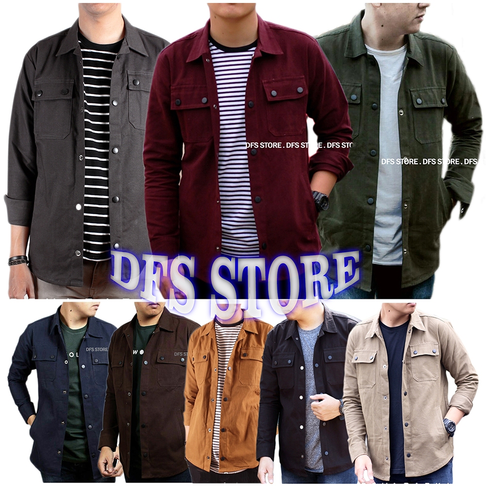 Jacket Trucker Jaket Trucker Pria Semi Parka Kanvas Tebal