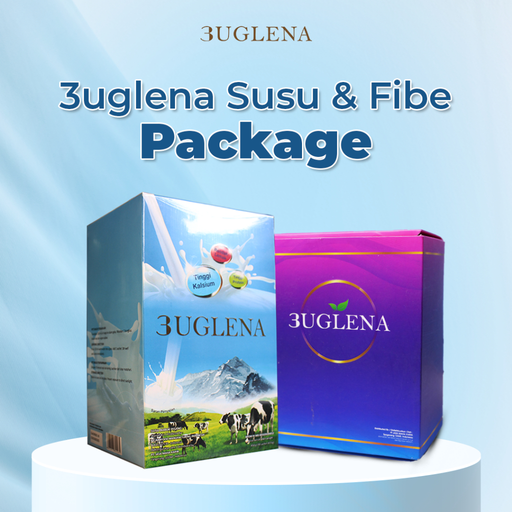 

[PAKET HEMAT MIX] Susu Kolostrum 3uglena New Zealand & 3uglena Fibe